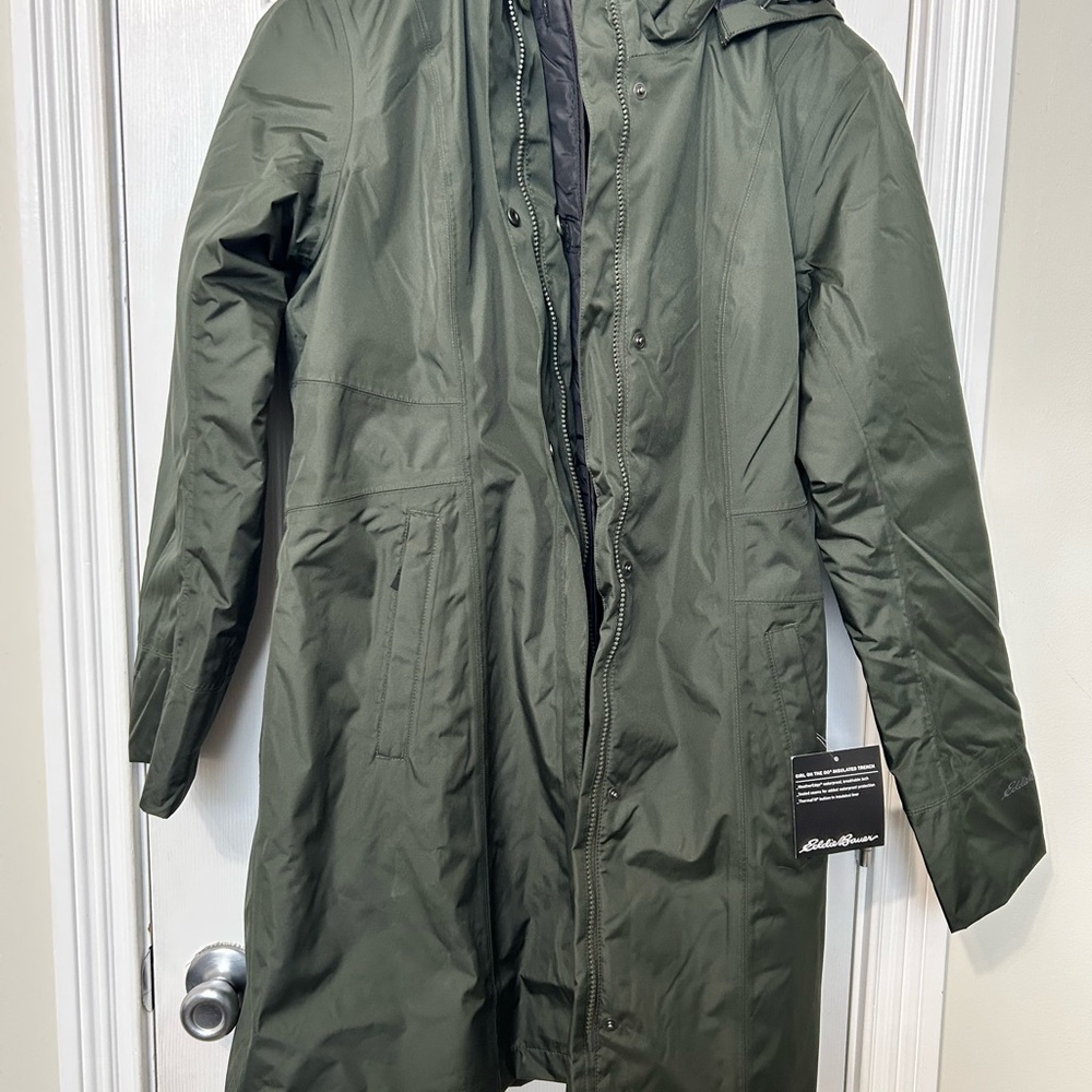 Eddie Bauer Women's Raincoat Girl on the Go Insulated Waterproof Trench